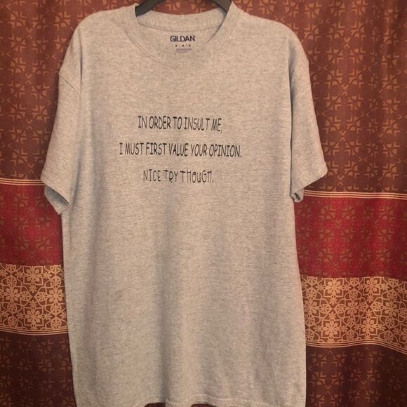 Gray Gildan Quotes shirt  - Picture 1 of 4